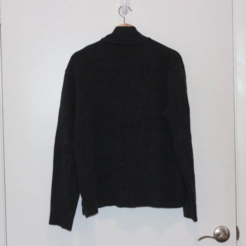 Polo Ralph Lauren Gray 100% Cotton Blend Quarter-Zip Sweater Men's Size M